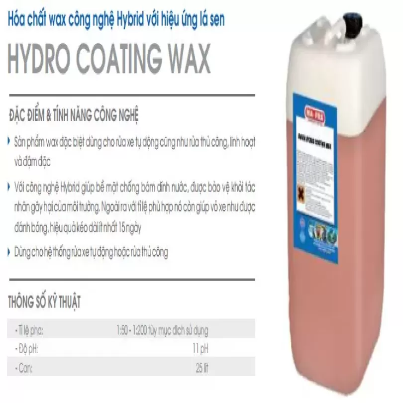 Hóa chất wax công nghệ Hybrid với hiệu ứng lá sen